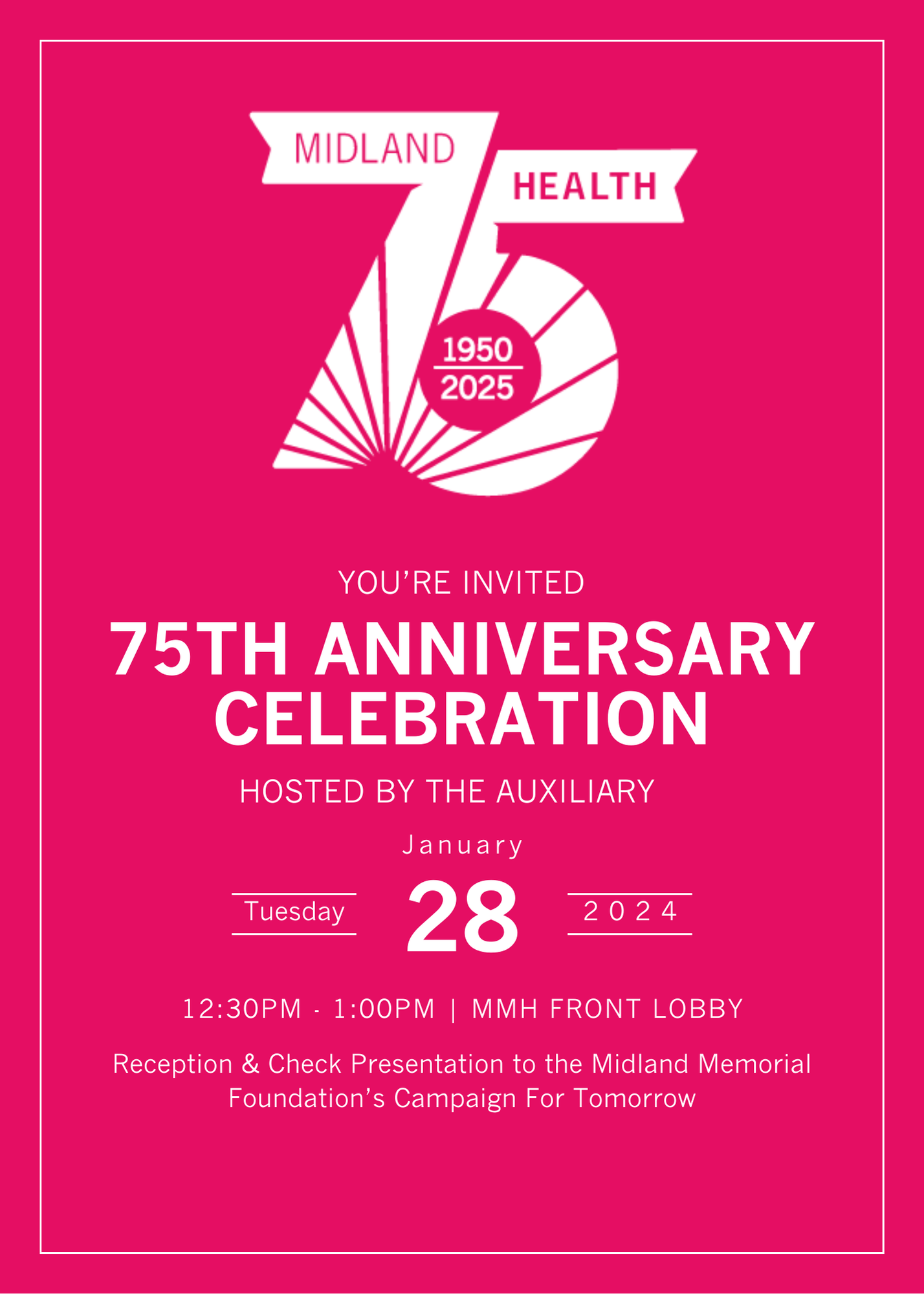 75th Anniversary Celebration Invitation